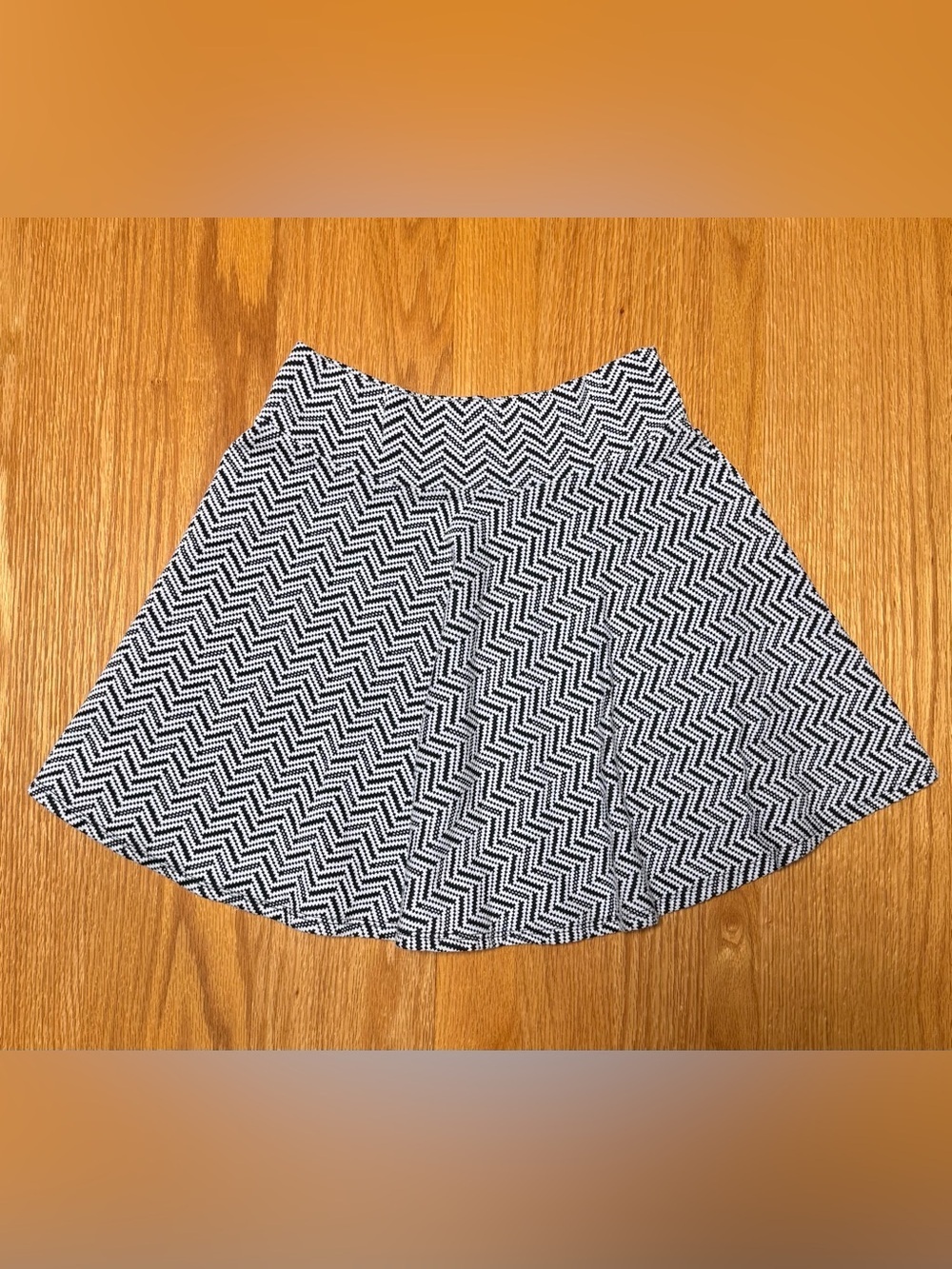 Vintage Contempo Black and White Circle Skater Skirt